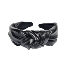 Haarband Leather Look | Black