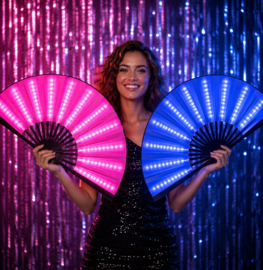LED Handwaaier Glow | LED Roze