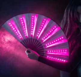 LED Handwaaier Glow | LED Roze