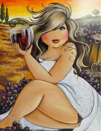 Diamond Painting set | Wine Girl