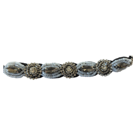 Haarband Bohemian Zilver en Wit