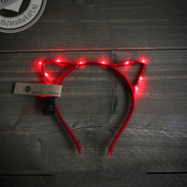 LED Diadeem 'Red Cat'