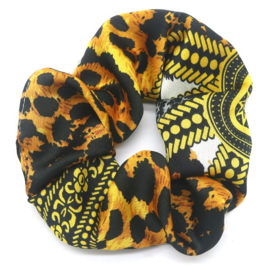Scrunchie Animal Printed Yellow