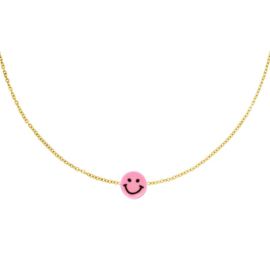 Ketting met Smiley | Pink