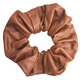 Scrunchie Leather Look | Camel