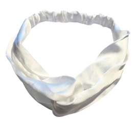 Haarband Silk Cross | White