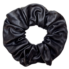 Scrunchie Leather Look |Black