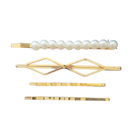 Schuifspeldjes Set "Pearl & Gold"