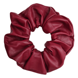 Scrunchie Leather Look | Bordeaux