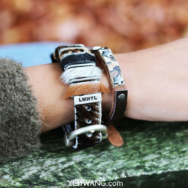 LMNTL |  Armband Small Star Studs | Brown