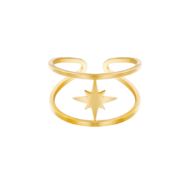 Ring Open Star | Goud