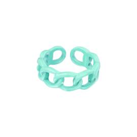 Candy Ring Schakel| Turquiose