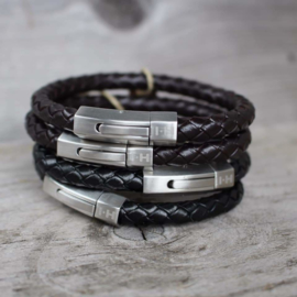 I*H Leather Bracelet Milan | Dark Brown