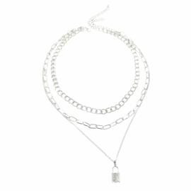 Ketting Schakel Lock | Zilver