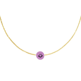 Ketting met Smiley | Lila