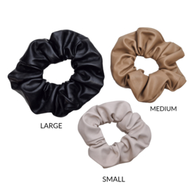 Scrunchie Leather Look Small | Bordeaux