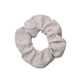 Scrunchie Leather Look Small | White