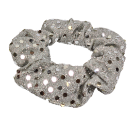 Party Scrunchie Disco Zilver