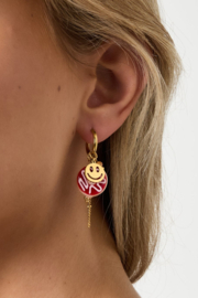 Oorbellen Smiley & Donut Goudkleurig
