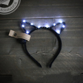 LED Diadeem 'Black & White Cat'