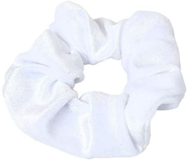 Velvet Scrunchie White