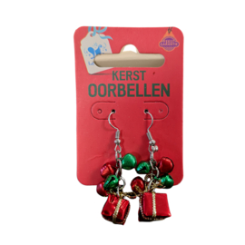 Kerst Oorbellen met cadeautje