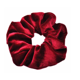 Velvet Scrunchie Wine Red