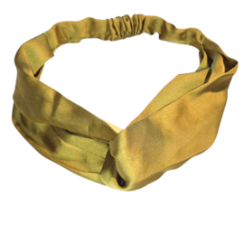 Haarband Silk Cross | Golden Green