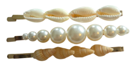 Schuifspeldje Set | Sea Shell & Pearl