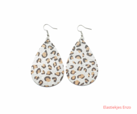 Oorbel Leopard Drop Zilver