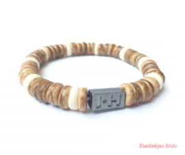 I*H Bracelet| Coconut Beads Natural  'Bonaire'
