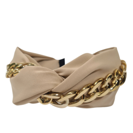 Haarband  Twisted Chain | Beige