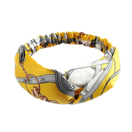 Haarband Cross | Chain Yellow