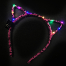 LED Diadeem Leopard Cat | Pink