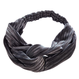 Haarband Velvet Raw Grey