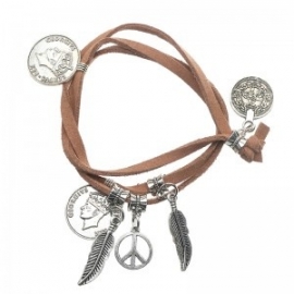 Armband Coin Brown