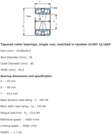 31307-J2/QDF SKF