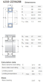 6210-2Z/VA208 SKF