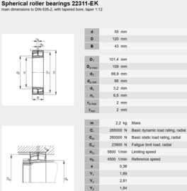 22311-E1-XL-K-T41A FAG