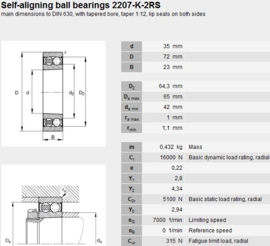 2207E-2RS1KTN9 SKF