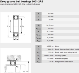 6001-2RSL-1/2" PEER