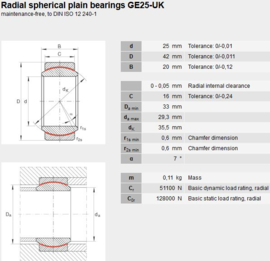 GE25-TGR SKF (RVS!)