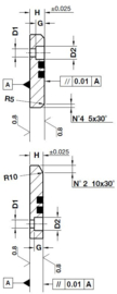 Glijstrip Oiles 3820200 OMCR Mangaanbrons
