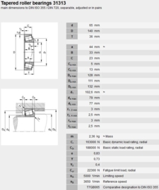 30313-D NTN (=31313)