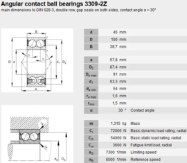 3309A-2Z/C3 SKF