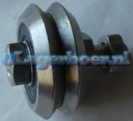 SS-DV1-E-NS Hepco geleiderol met V groef in RVS