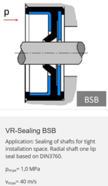 40x52x7mm VR BSB seal zonder stoflip