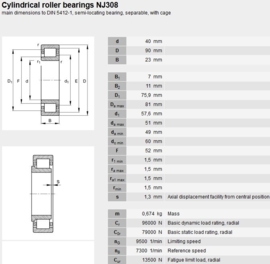 NJ308 SKF