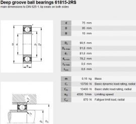 61815-2RS SKF