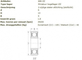 686-2Z  SKF 628/6-2Z